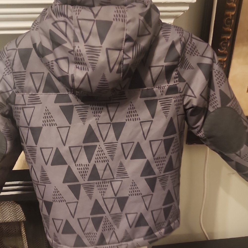 Geometric Pattern Kids Jacket - Gray - Picture 3 of 3